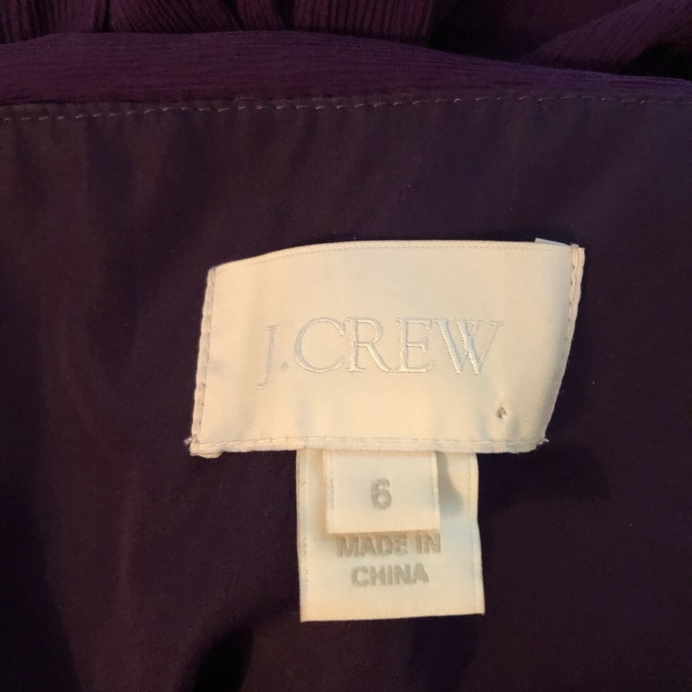J.Crew purple silk one shoulder dress 6 - Picture 3 of 7